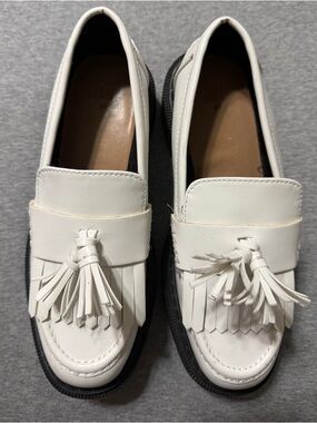 H&M Women's White Chunky Platform Loafers